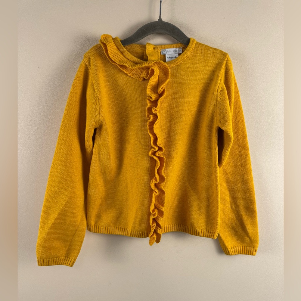 tutto piccolo Jersey Tricot Sweater in Mustard